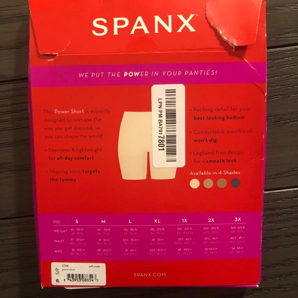 ***SOLD***SPANX Power Shaper Short Women's Underwear Panties~Soft Nude S~ NIP - Picture 6 of 6